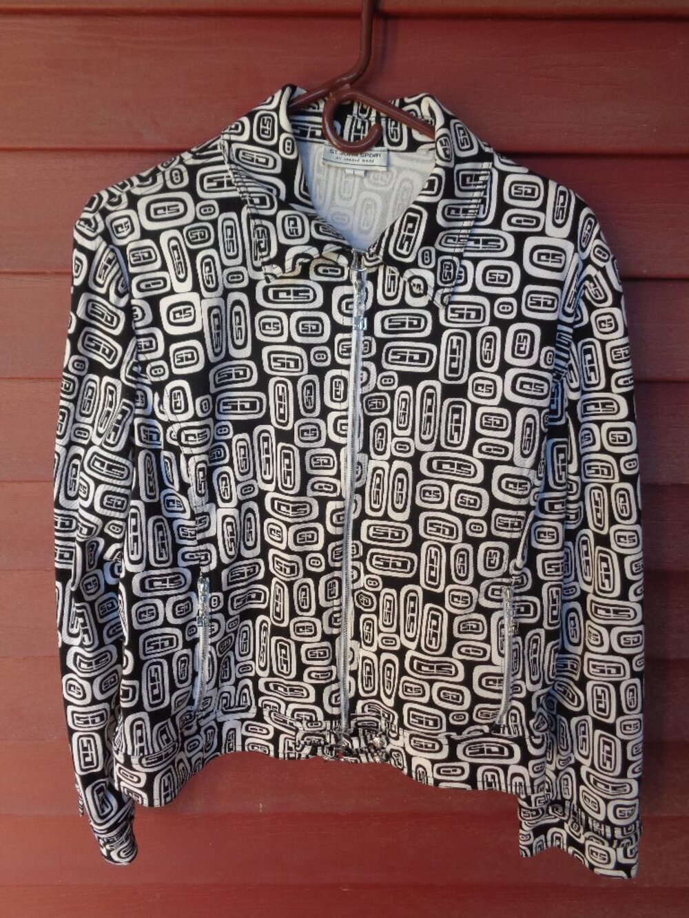 Vintage ST. JOHN SPORT Marie Gray SJ LOGO Zip JACKET